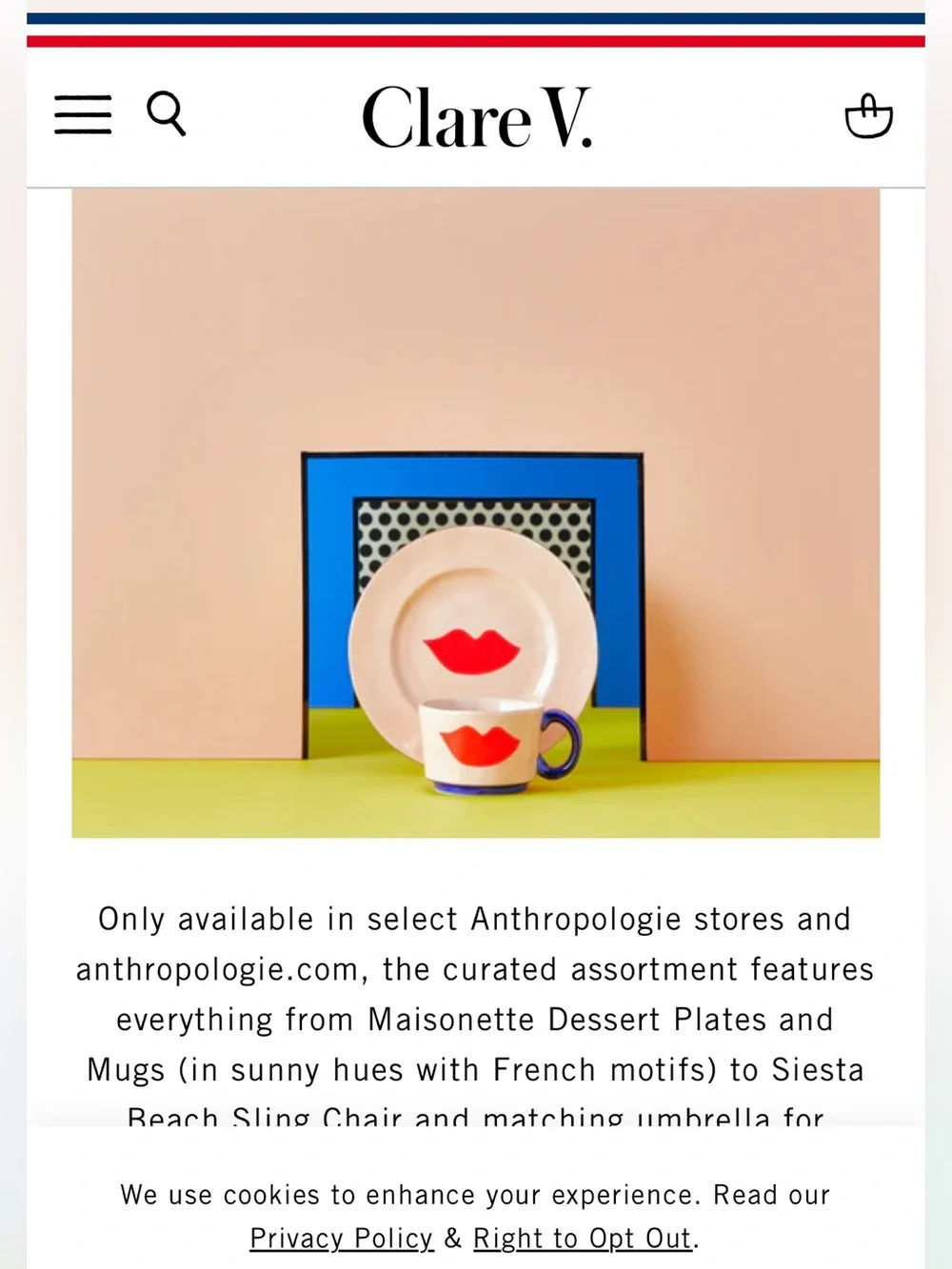 Anthropologie X Clare V. Dessert Plate